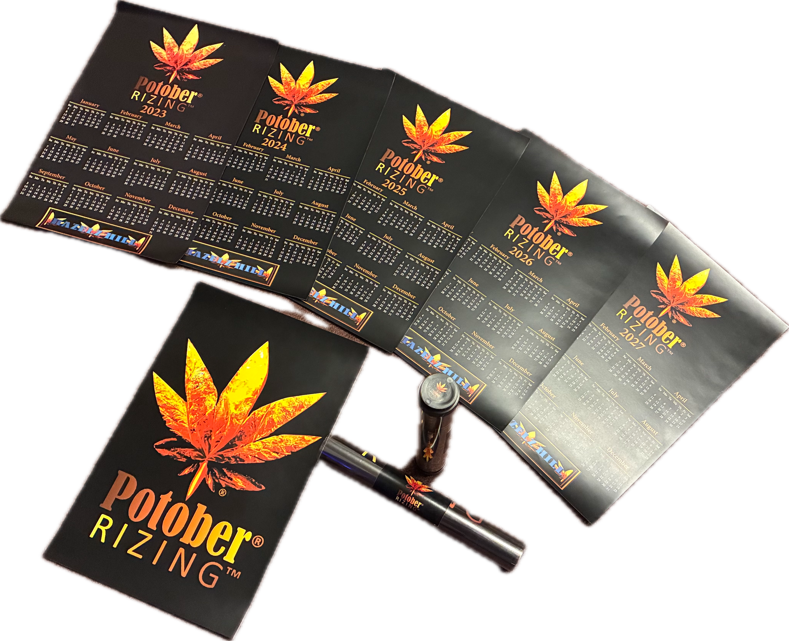 POTOBER® RIZING™ 2023–2027 calendars, poster and tubes, another view
